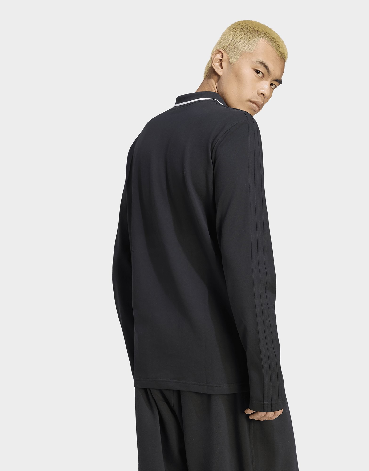 adidas 3-streifen Poloshirt, Langärmelig, Gerippt