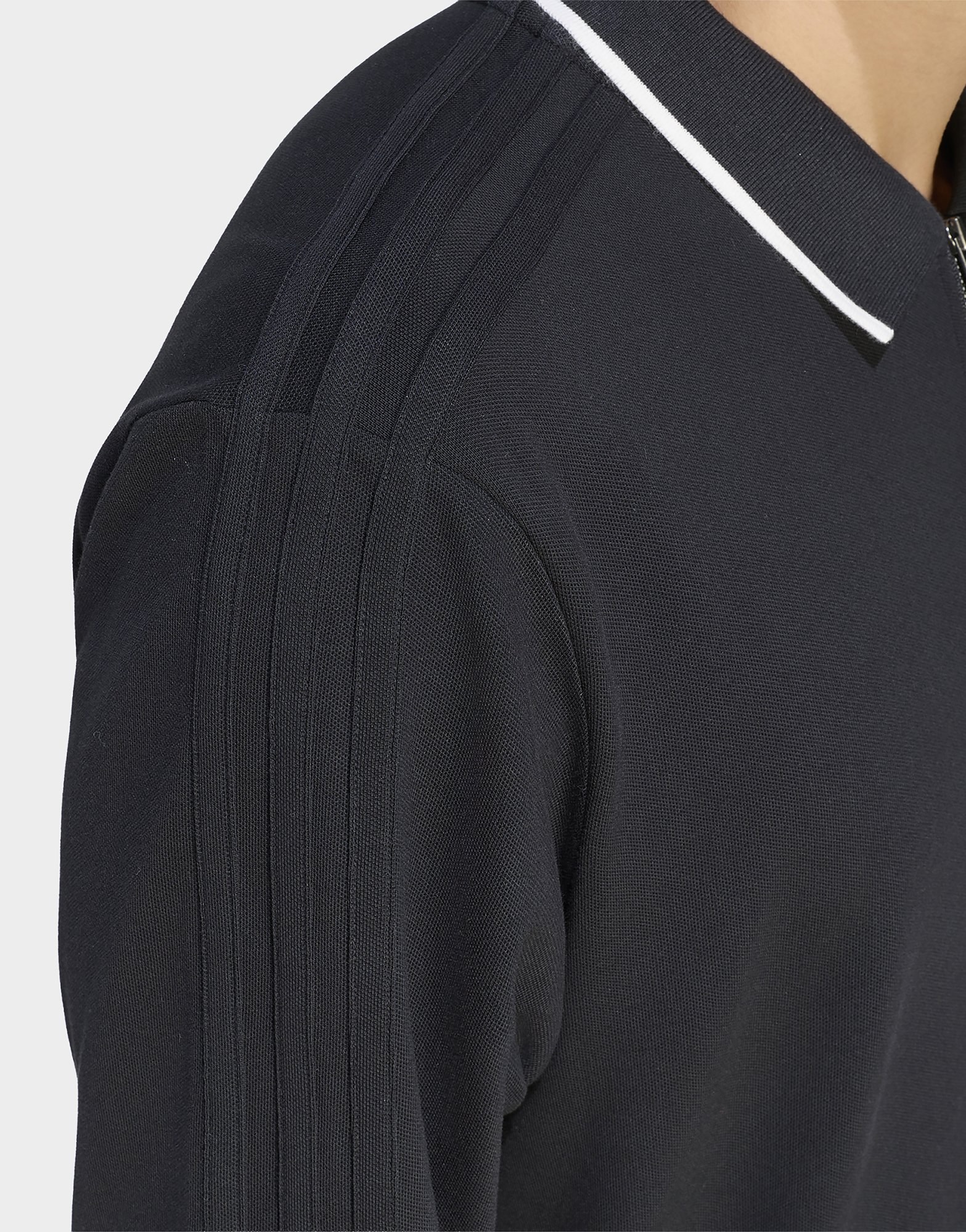 adidas 3-streifen Poloshirt, Langärmelig, Gerippt