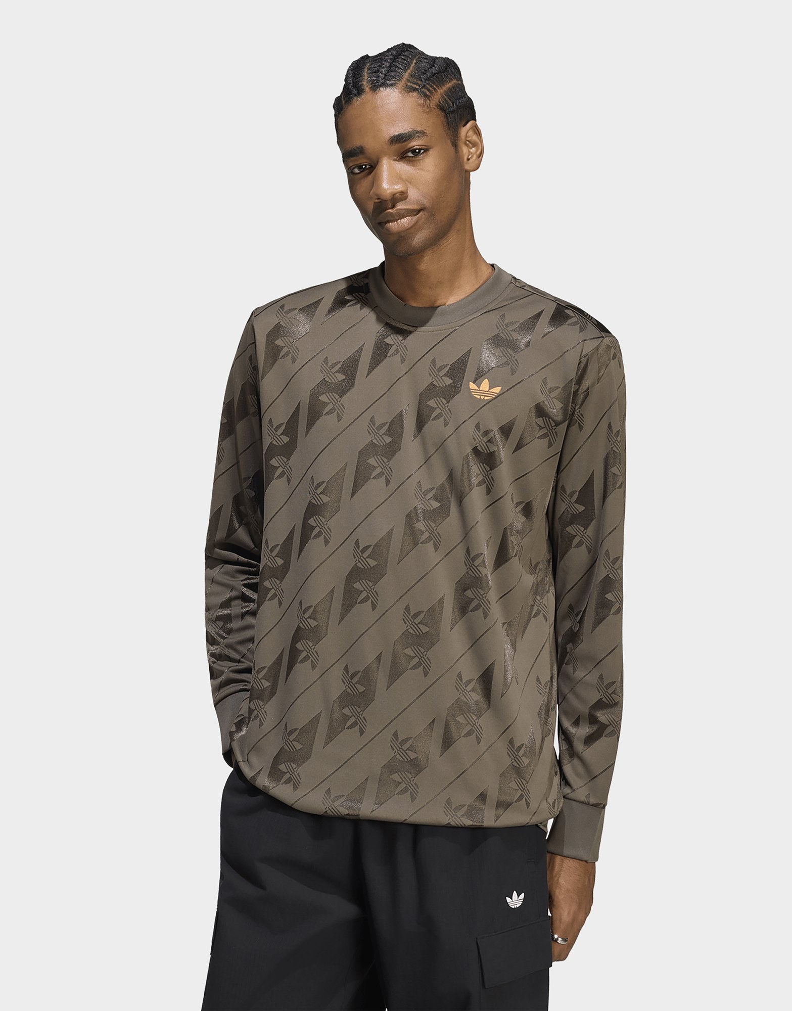 adidas Jacquard Trefoil Jersey, Langärmelig