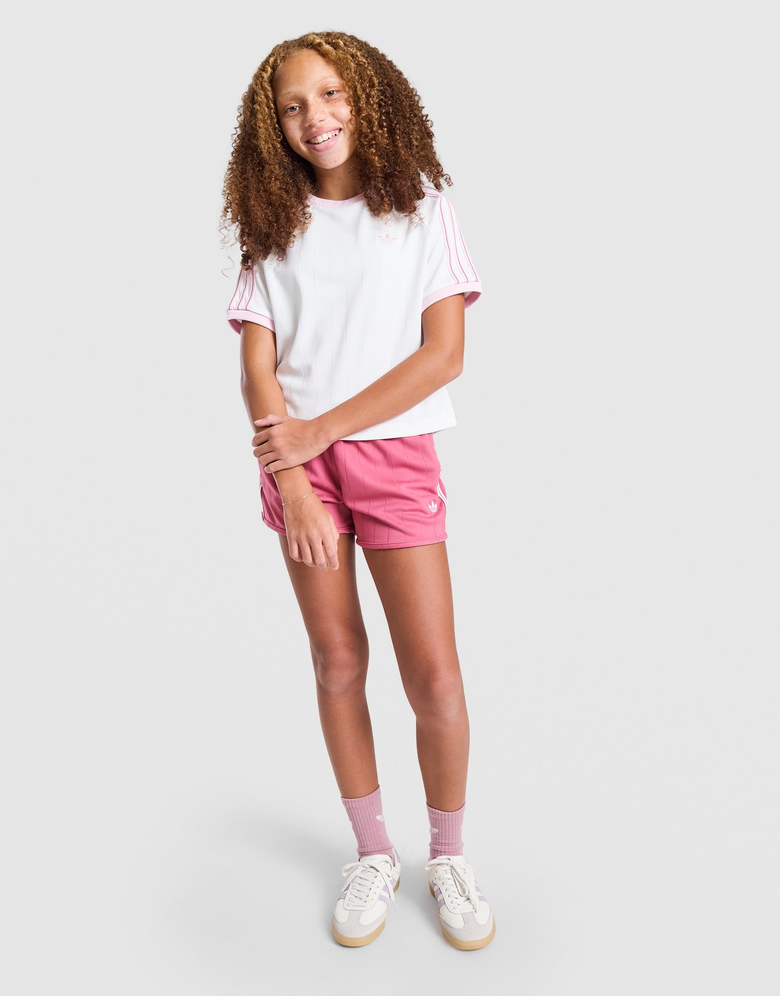 adidas Originals Girls' Poly 3-Streifen T-Shirt