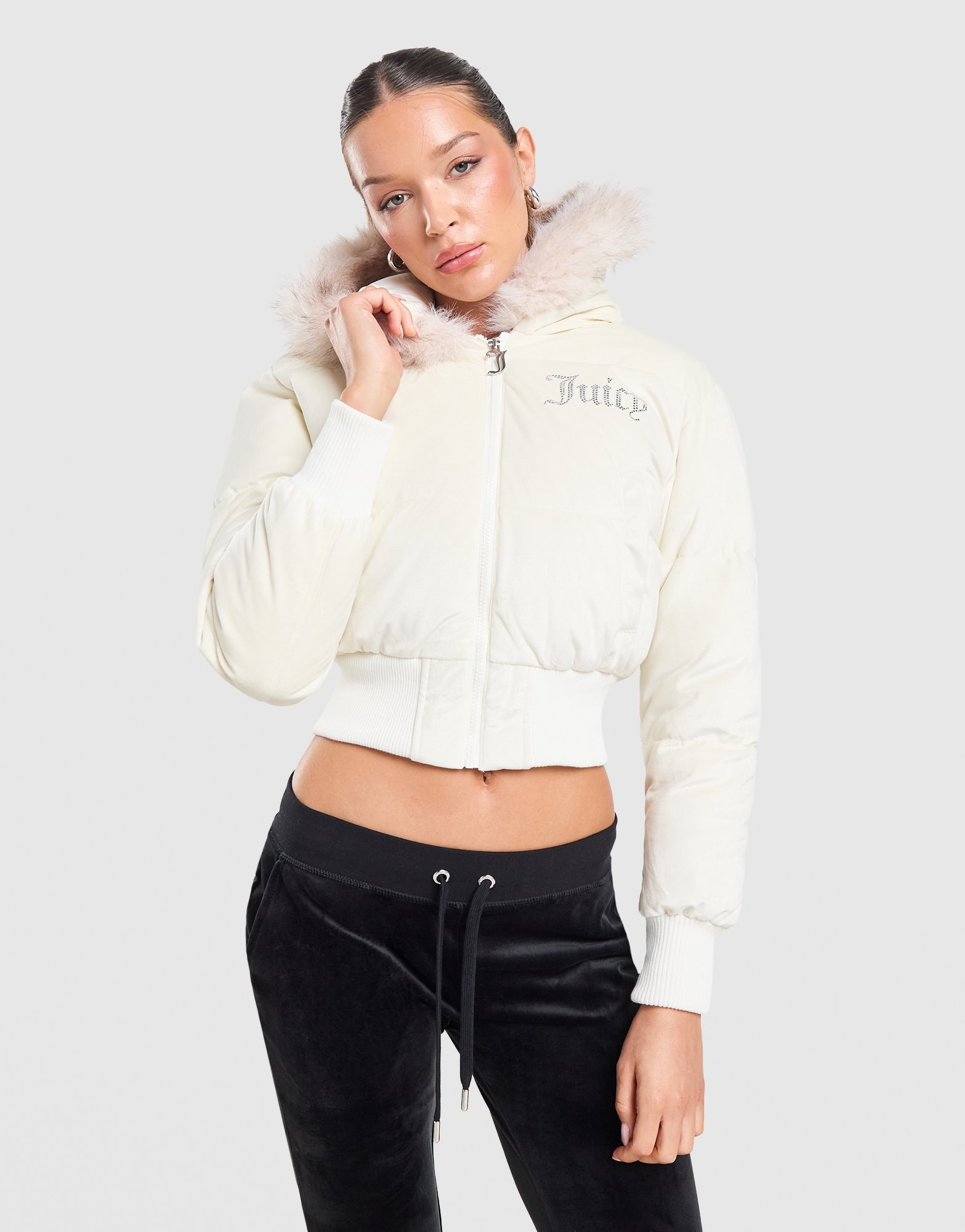 JUICY COUTURE Diamante Velour Jacke
