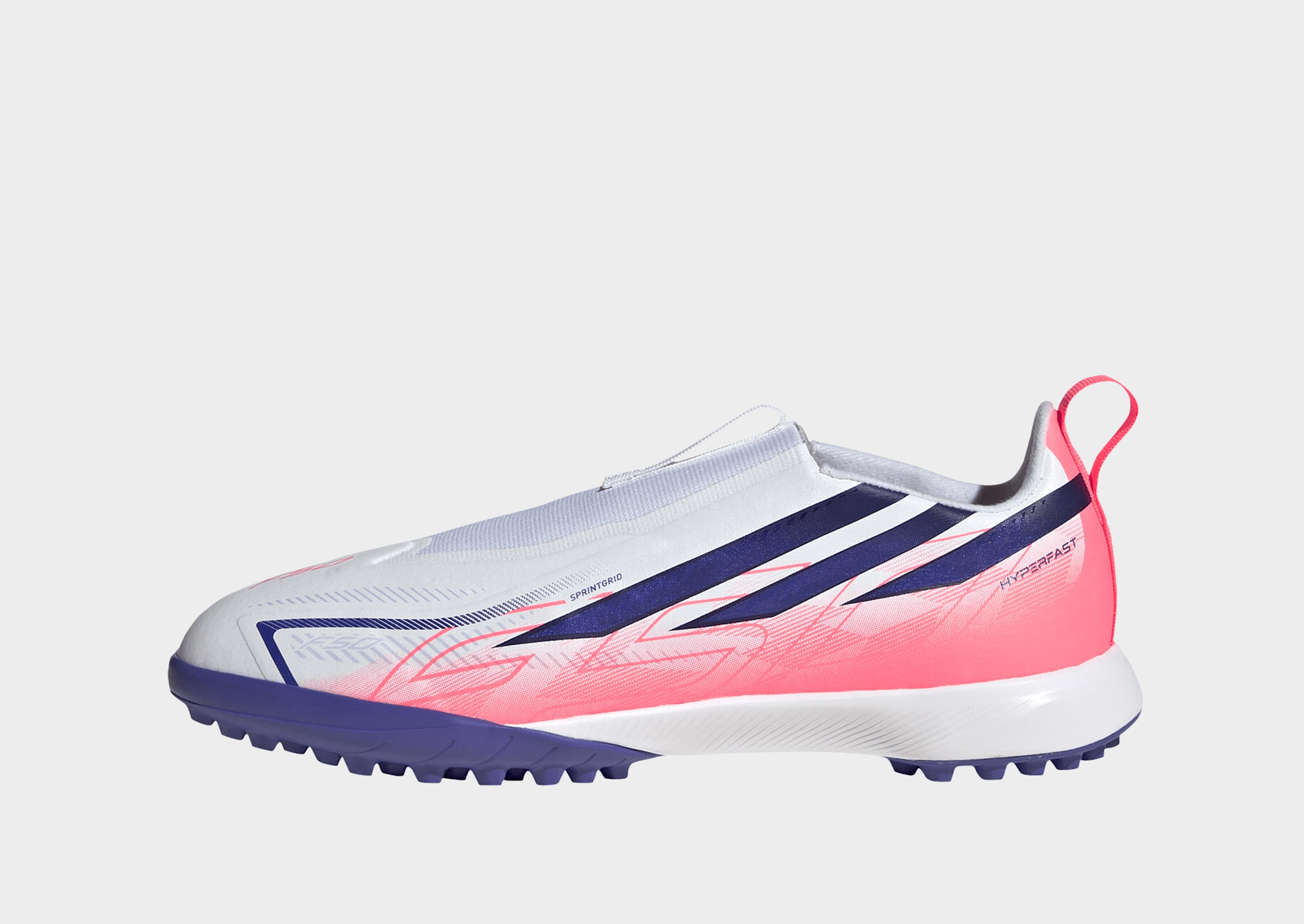 adidas F50 Hyperfast League Kids Fußballschuh, kurzer Kunstrasen, ohne Schnürsenkel