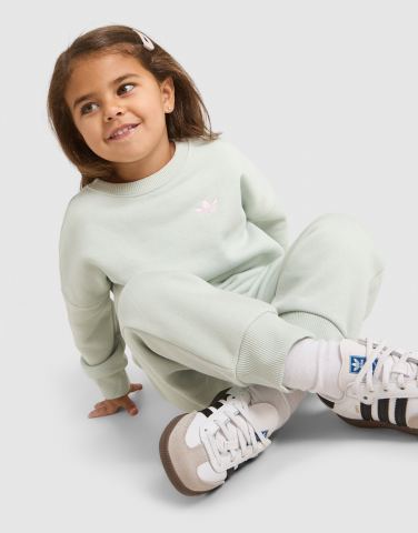 adidas Originals Girls' Trefoil Essential Crew Trainingsanzug Babys