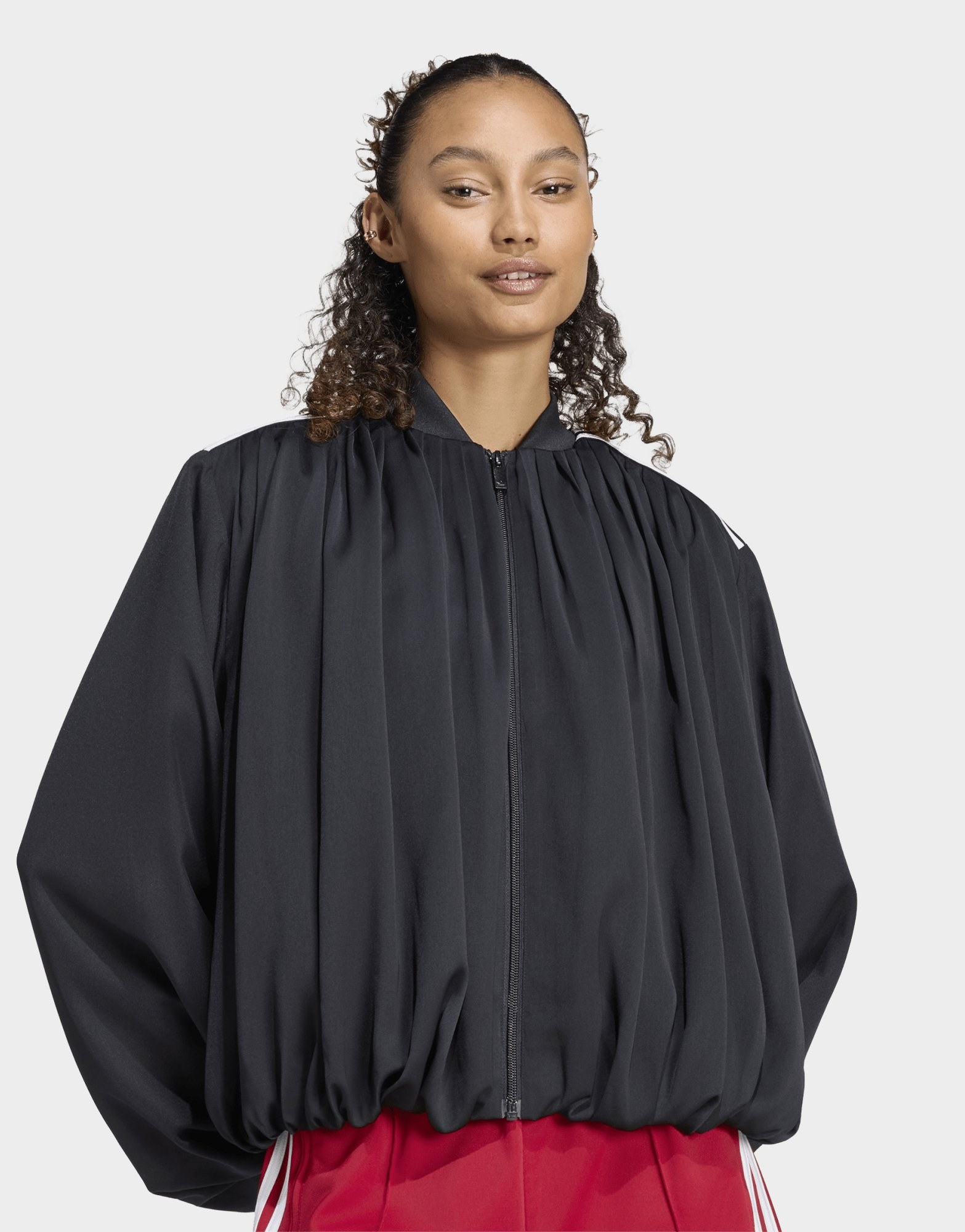 adidas Originals Jacke, Satin, Plissiert