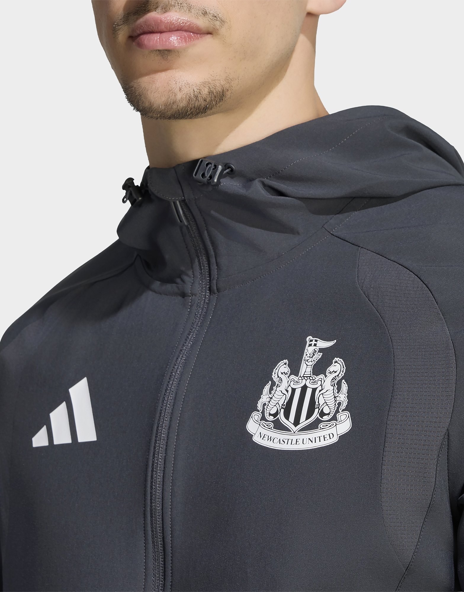 adidas Newcastle United Tiro Travel Windbreaker, Durchgehender Reißverschluss