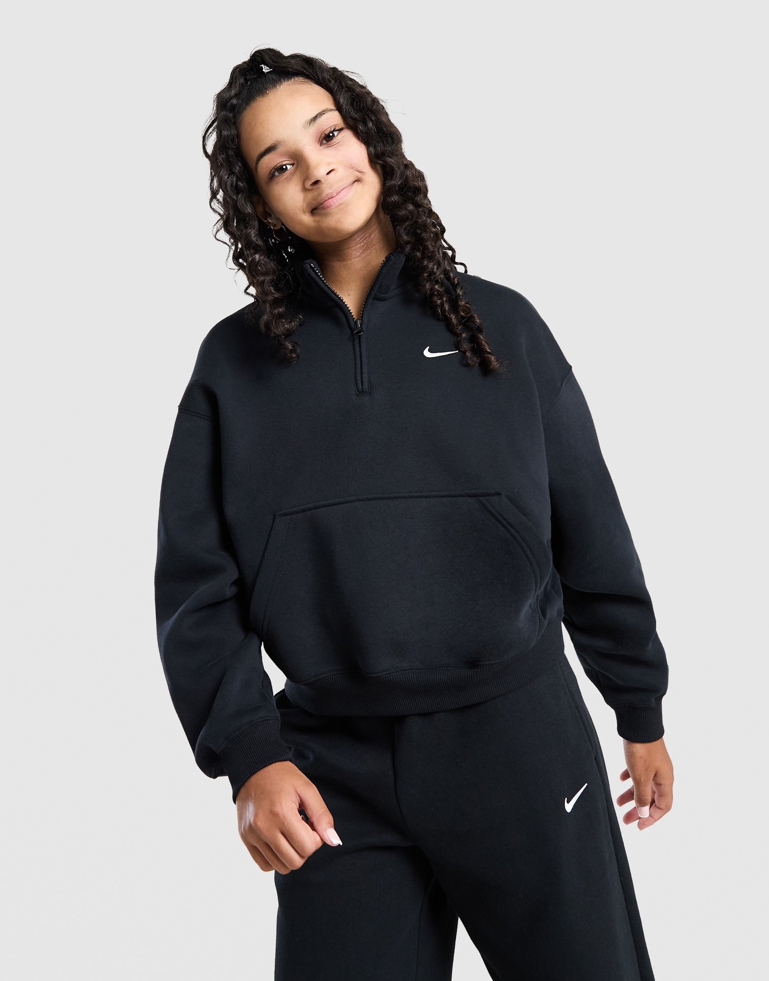 Nike Girls' Studio Fleece 1/4-Zip Sweatshirt Kinder