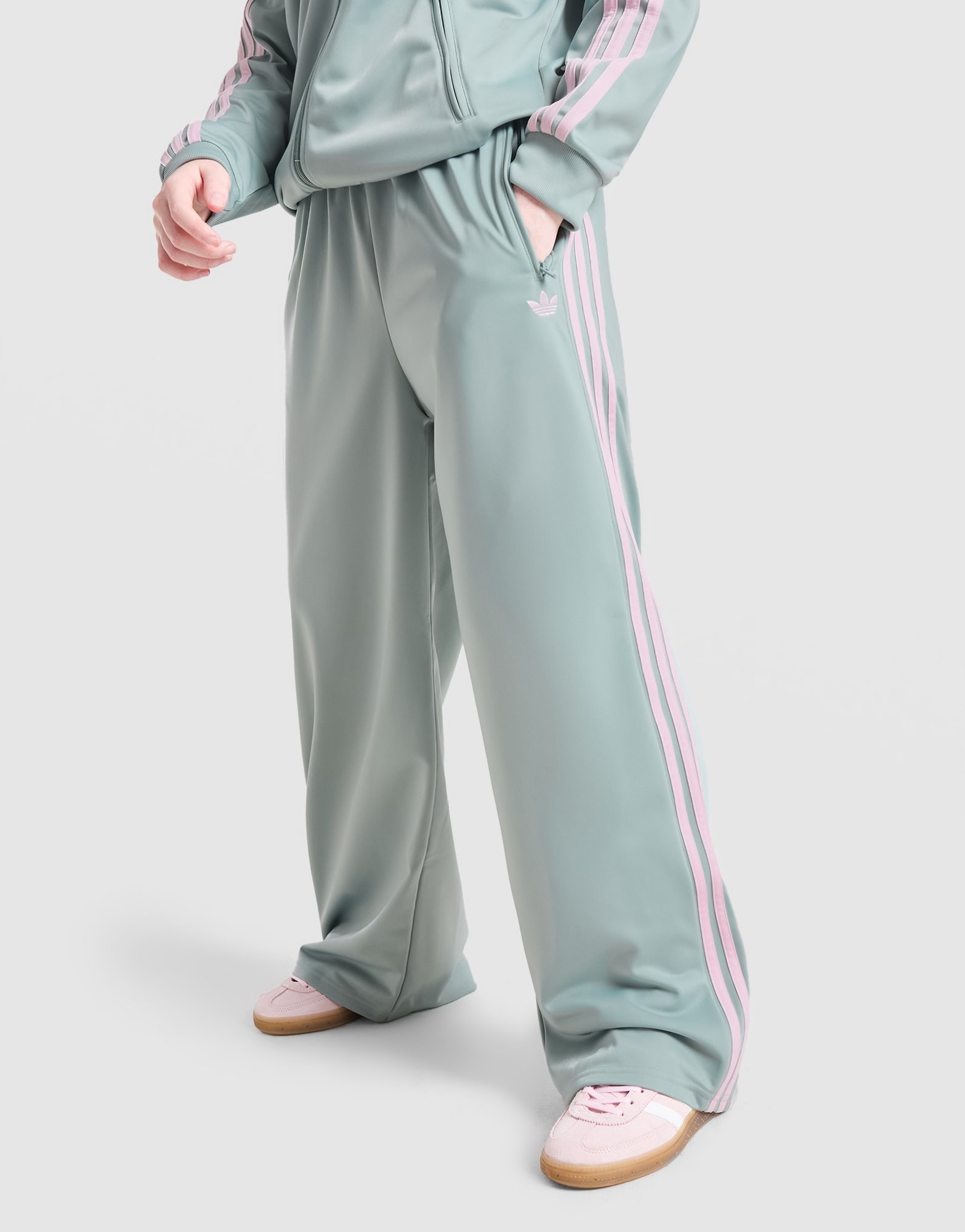 adidas Originals Girls' Firebird Wide Leg Joggers Junior