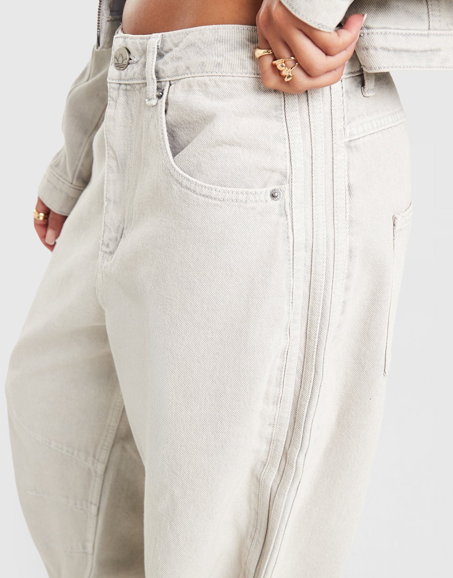 adidas Originals Barrel Leg Denim Jeans