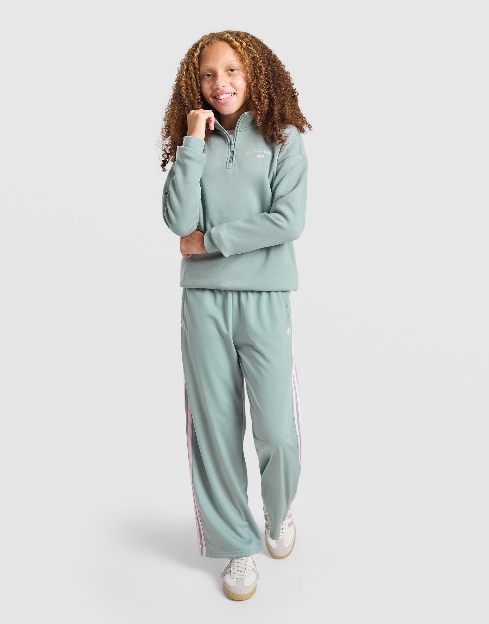 adidas Originals Girls' Varsity 1/4-Zip Sweatshirt Kinder