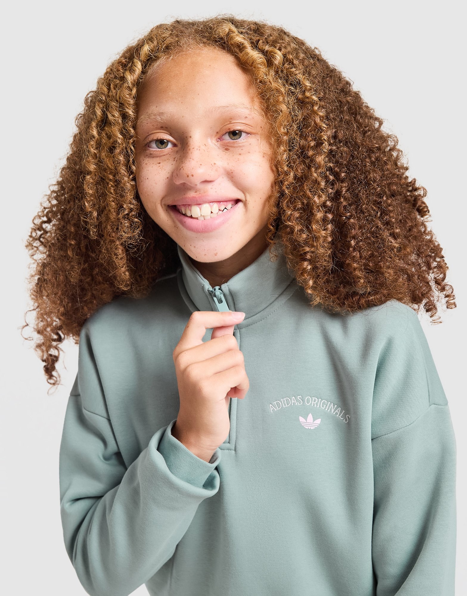 adidas Originals Girls' Varsity 1/4-Zip Sweatshirt Kinder