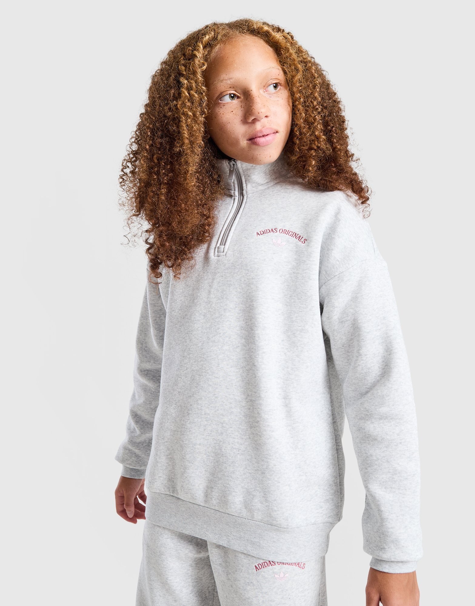 adidas Originals Girls' Varsity 1/4-Zip Sweatshirt Kinder