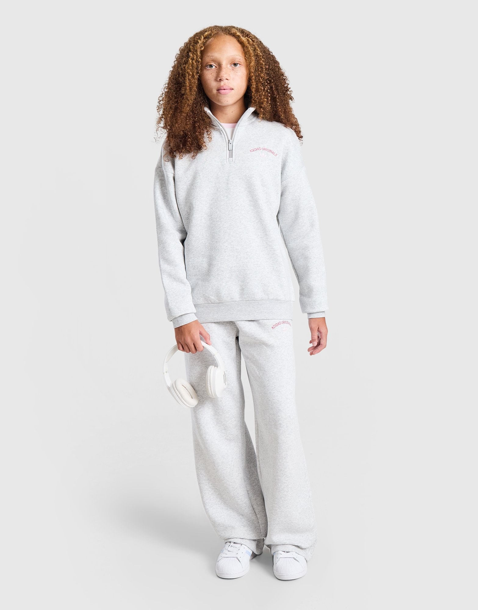 adidas Originals Girls' Varsity 1/4-Zip Sweatshirt Kinder