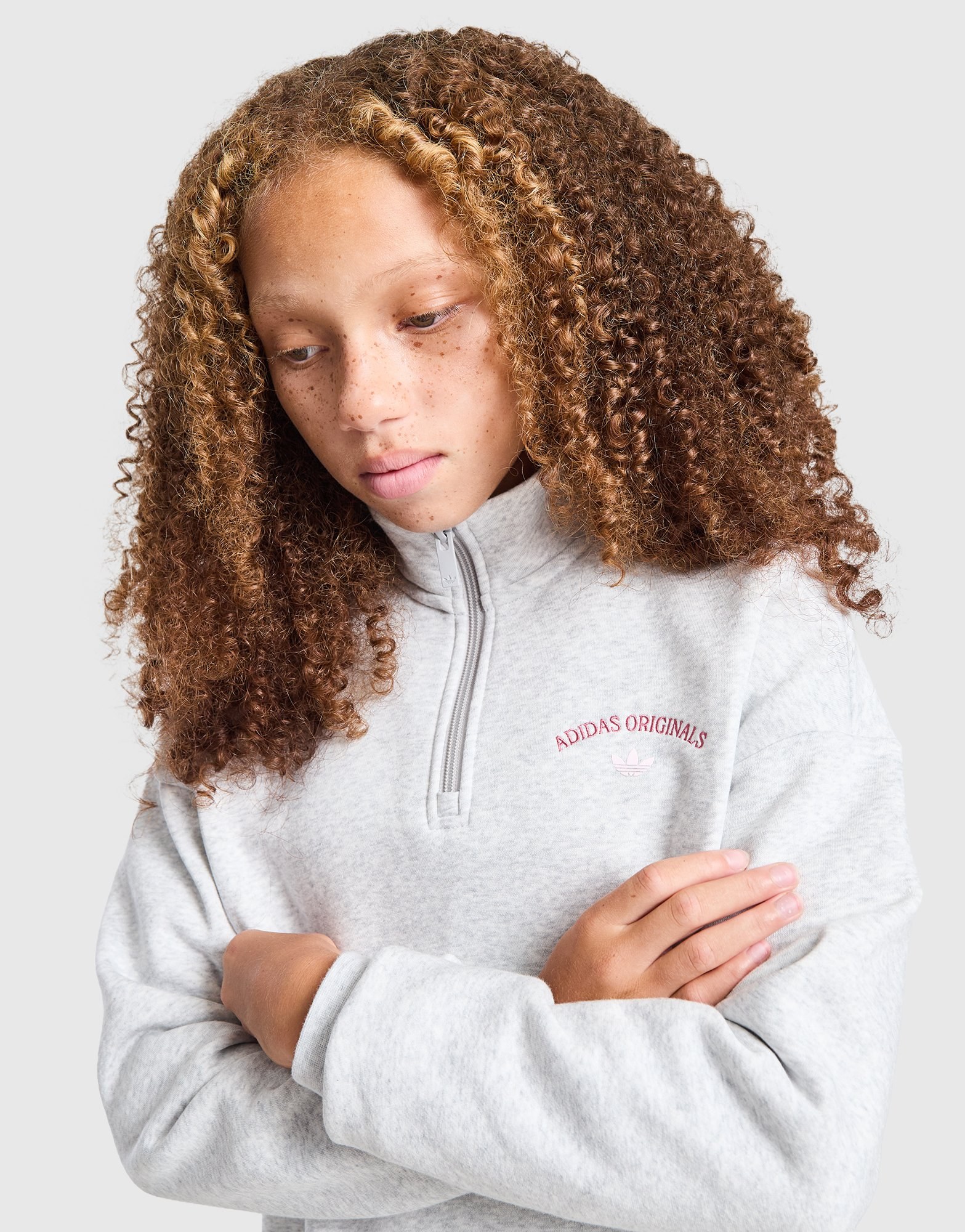 adidas Originals Girls' Varsity 1/4-Zip Sweatshirt Kinder