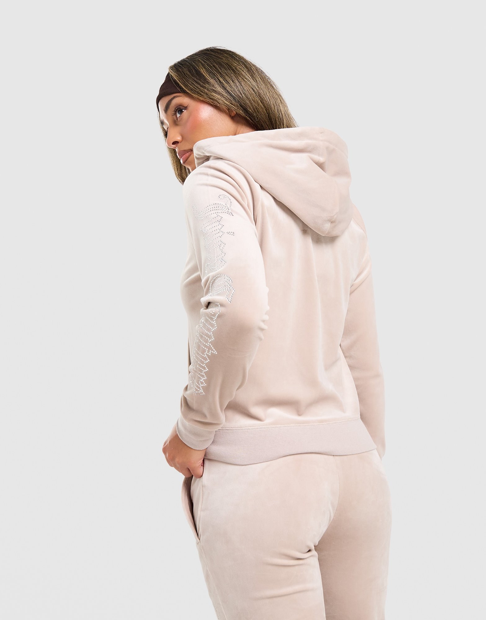 JUICY COUTURE Outline Diamante Full-Zip Hoodie