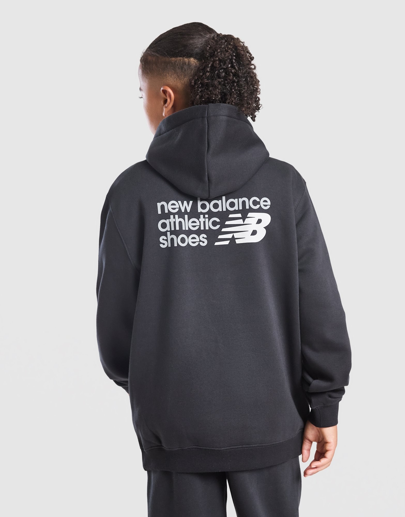 New Balance Linear Back Print Overhead Hoodie Junior