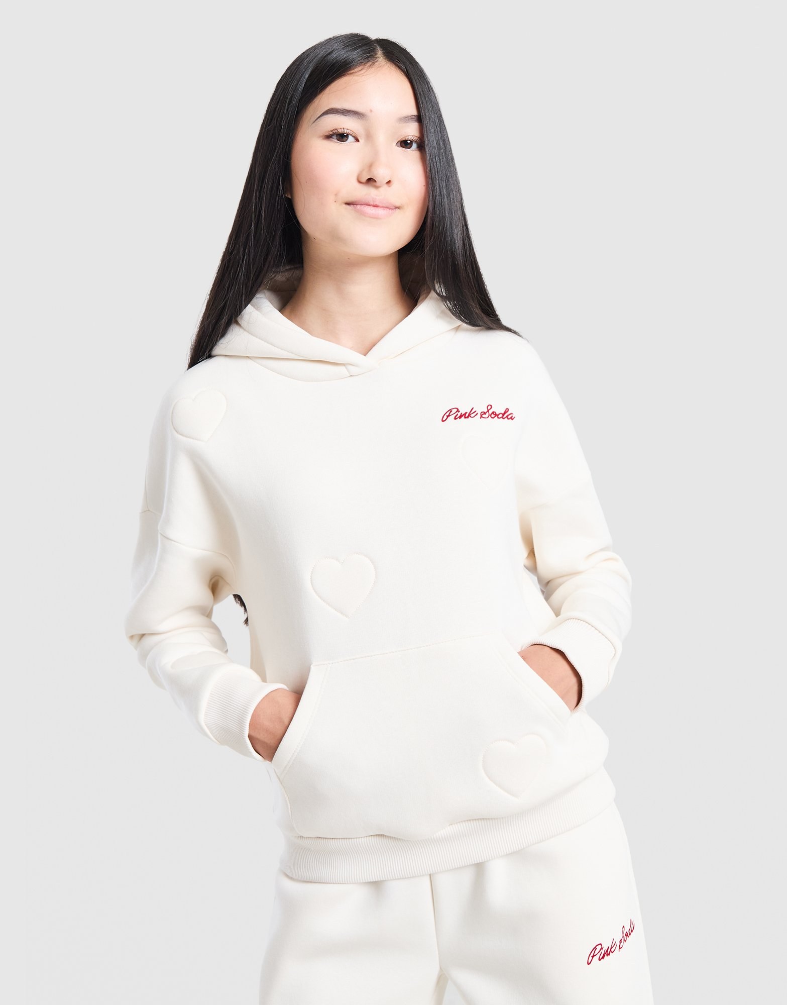 Pink Soda Sport Girls' Heart Stitch Hoodie Kinder
