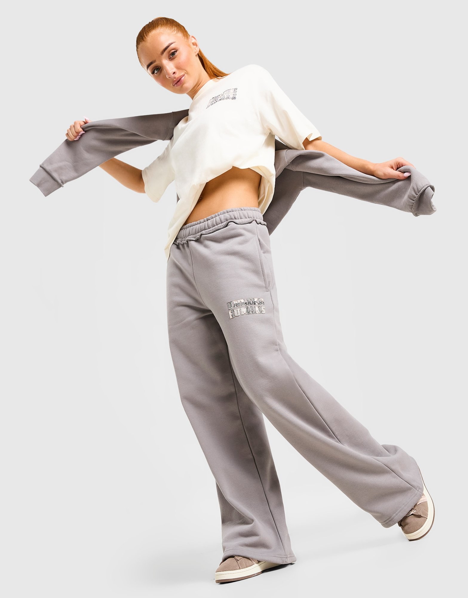 Unlike Humans Checkers Wide Leg Jogginghose