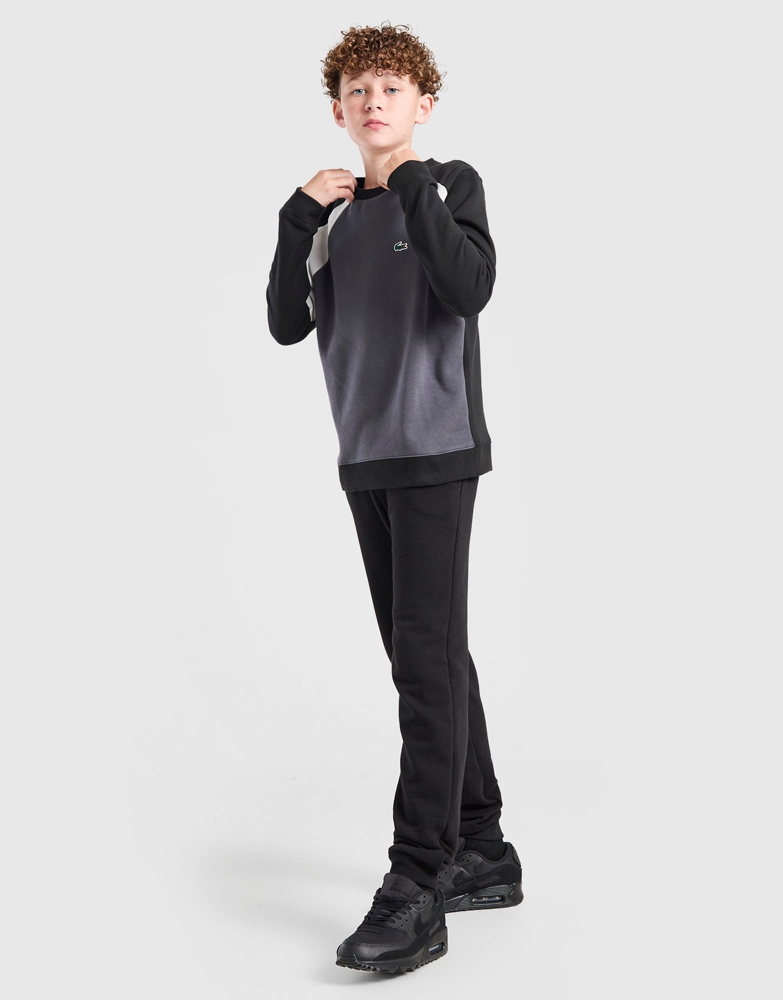Lacoste Colour Block Fleece Crew Sweatshirt Kinder