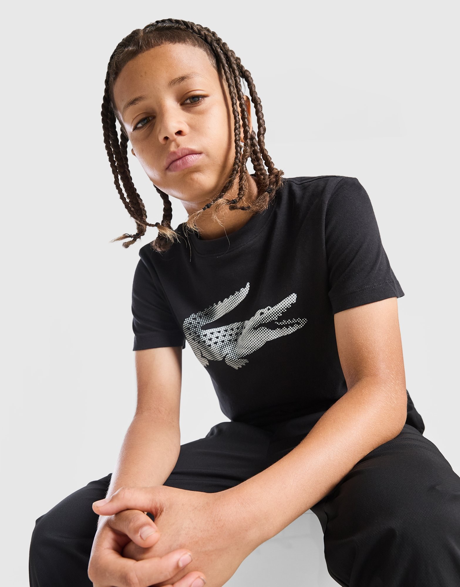 Lacoste Large Logo Croc T-Shirt Kinder