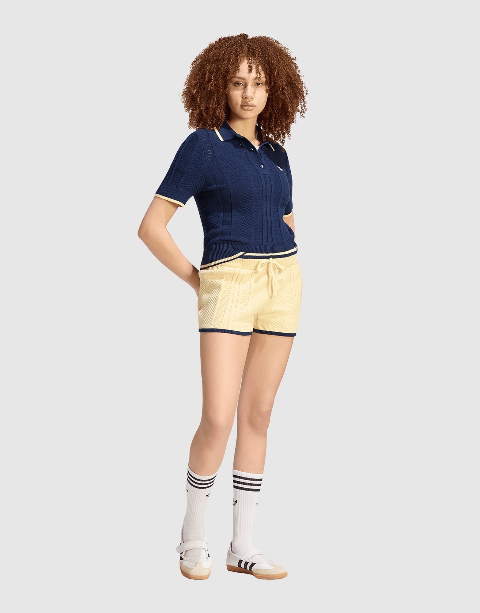 adidas Cali Poloshirt, Zopfmuster