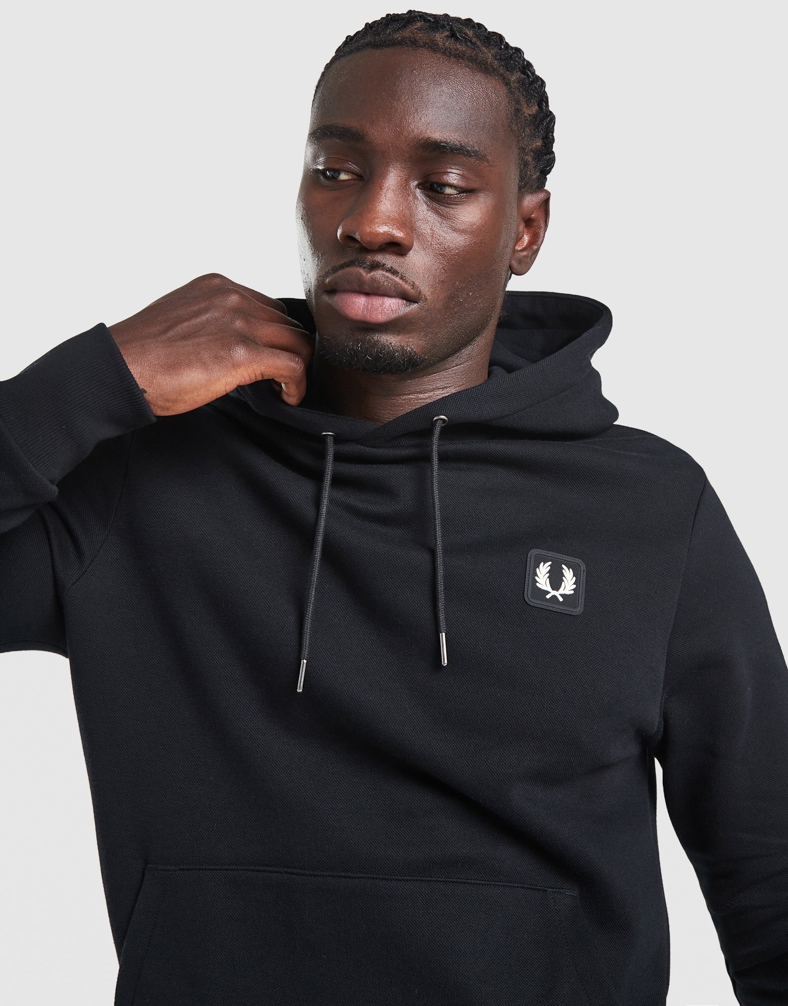 Fred Perry Pique Badge Hoodie
