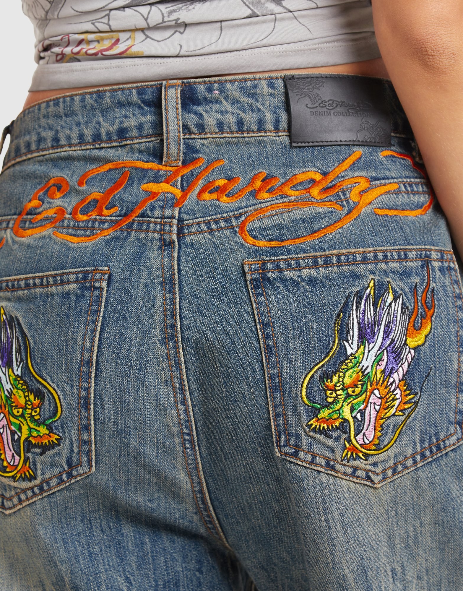 Ed Hardy Chinese Dragon Denim Jeans