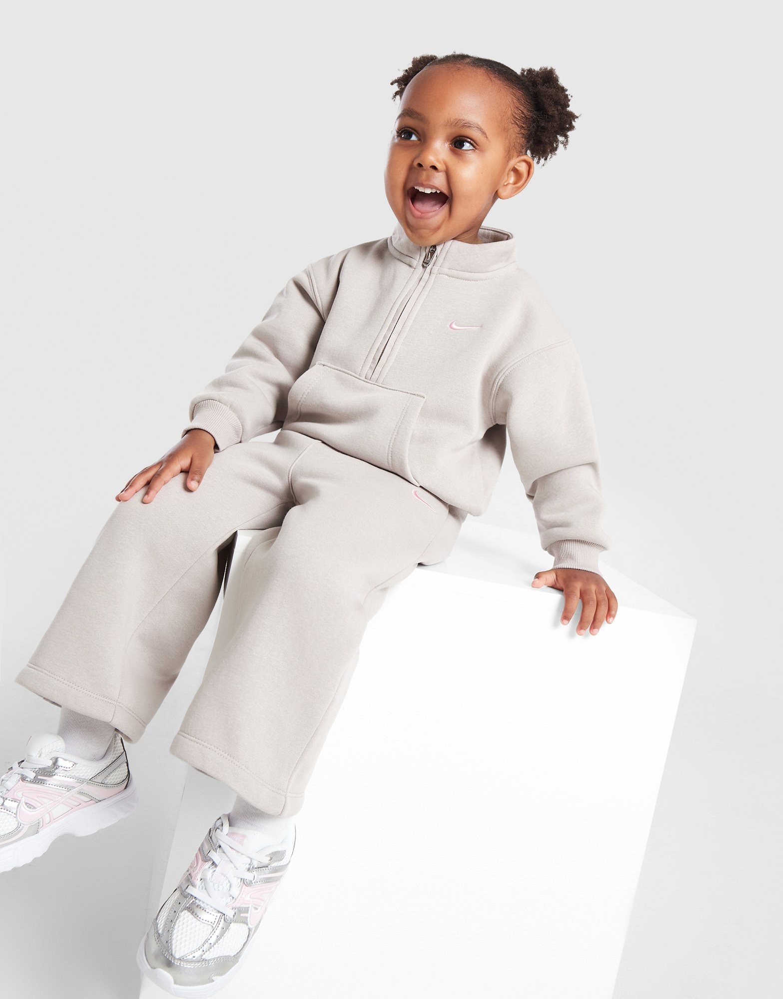 Nike Girls' 1/4 Zip Tracksuit Infant