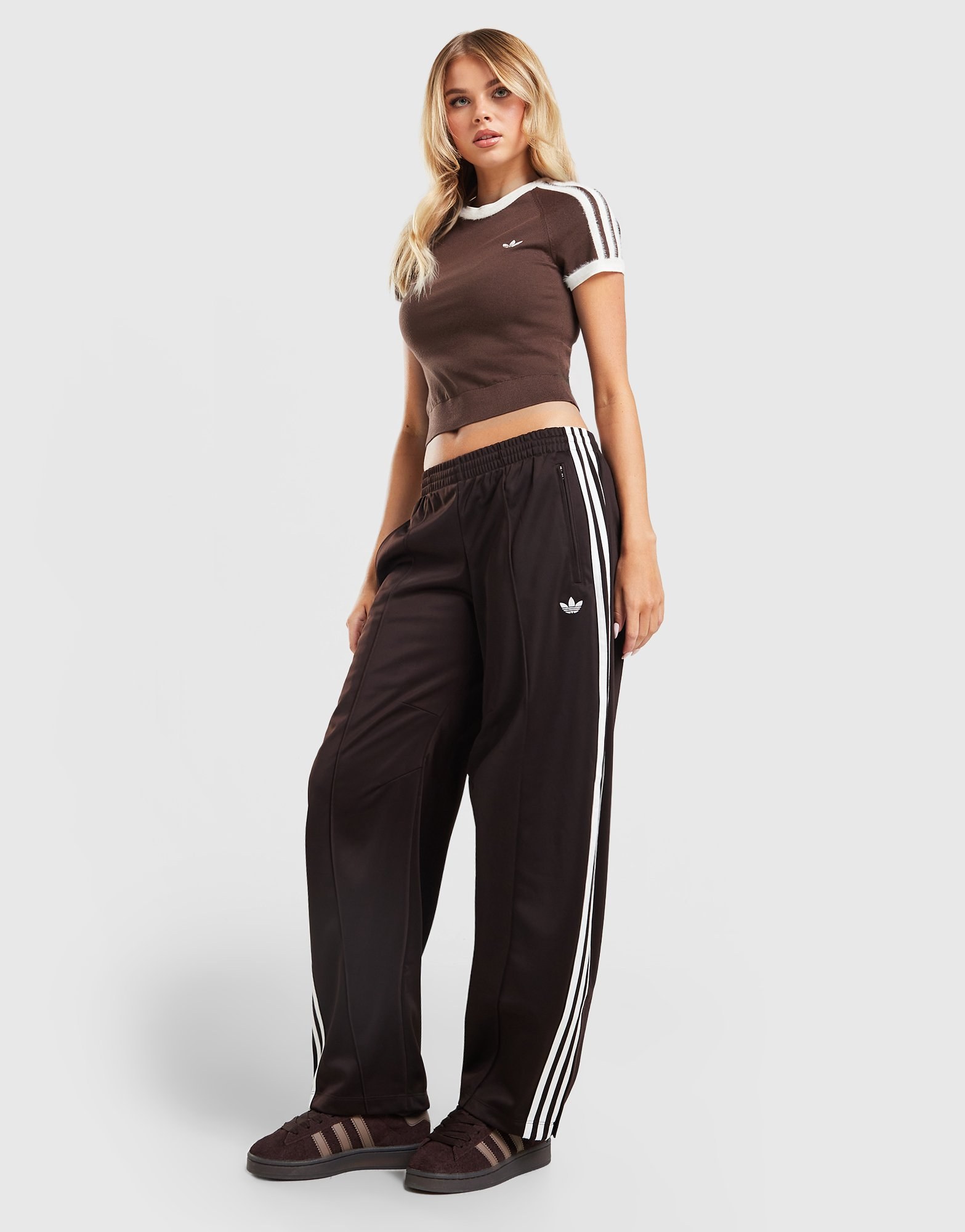 adidas Originals Fluffy 3-Stripes Knit Slim T-Shirt