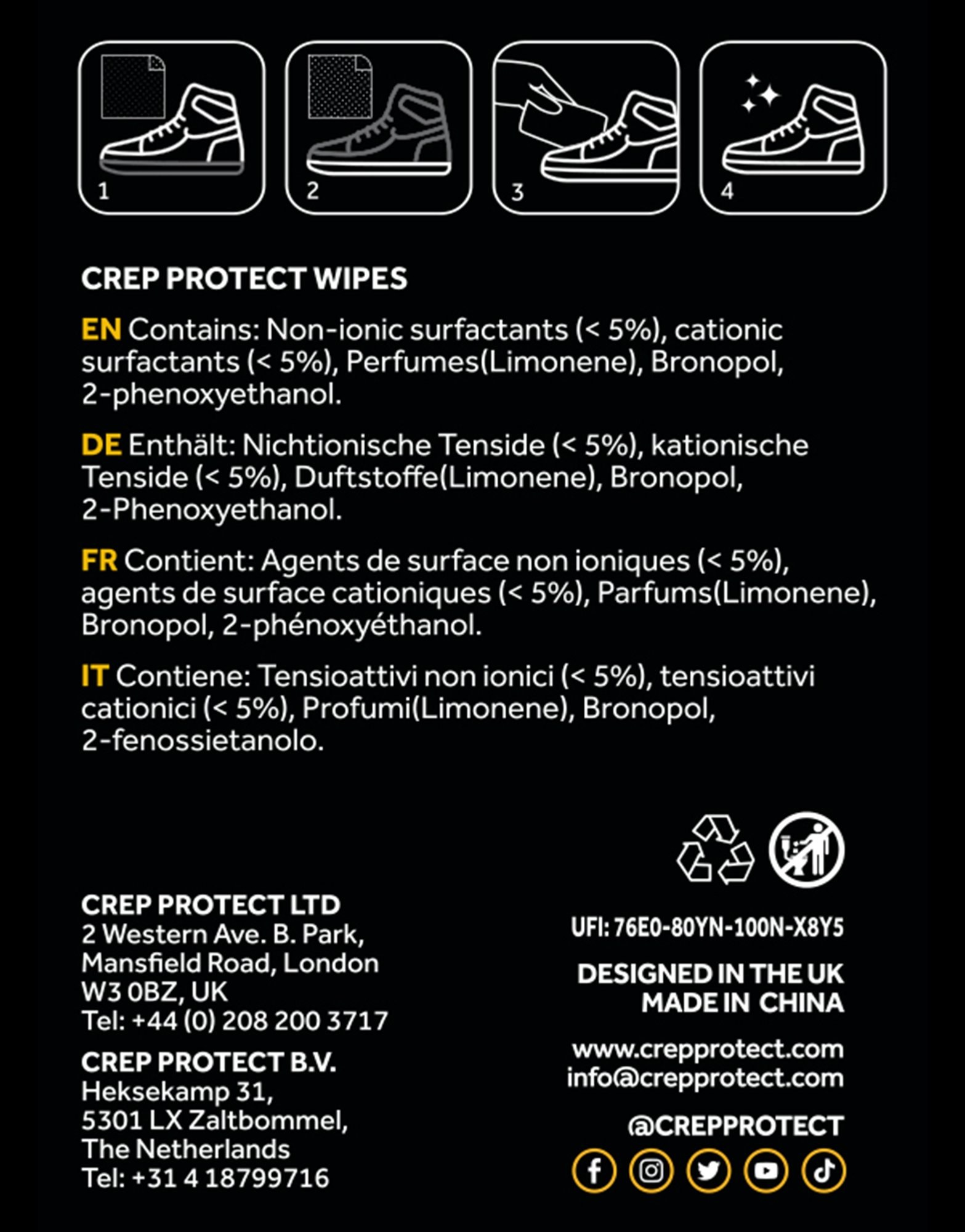 Crep Protect Schuhputztücher - 12er Pack